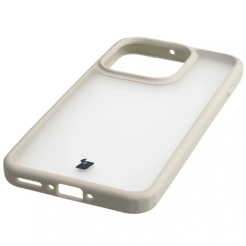 Bizon Case Angelo Oppo Find X9 halbtransparent mit beigem Rahmen
 - 5