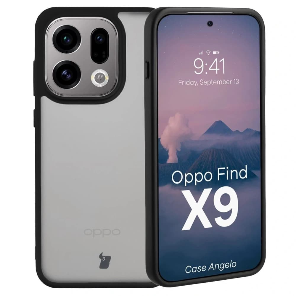 Bizon Case Angelo Oppo Find X9 rauchig mit schwarzem Rahmen
 - 1
