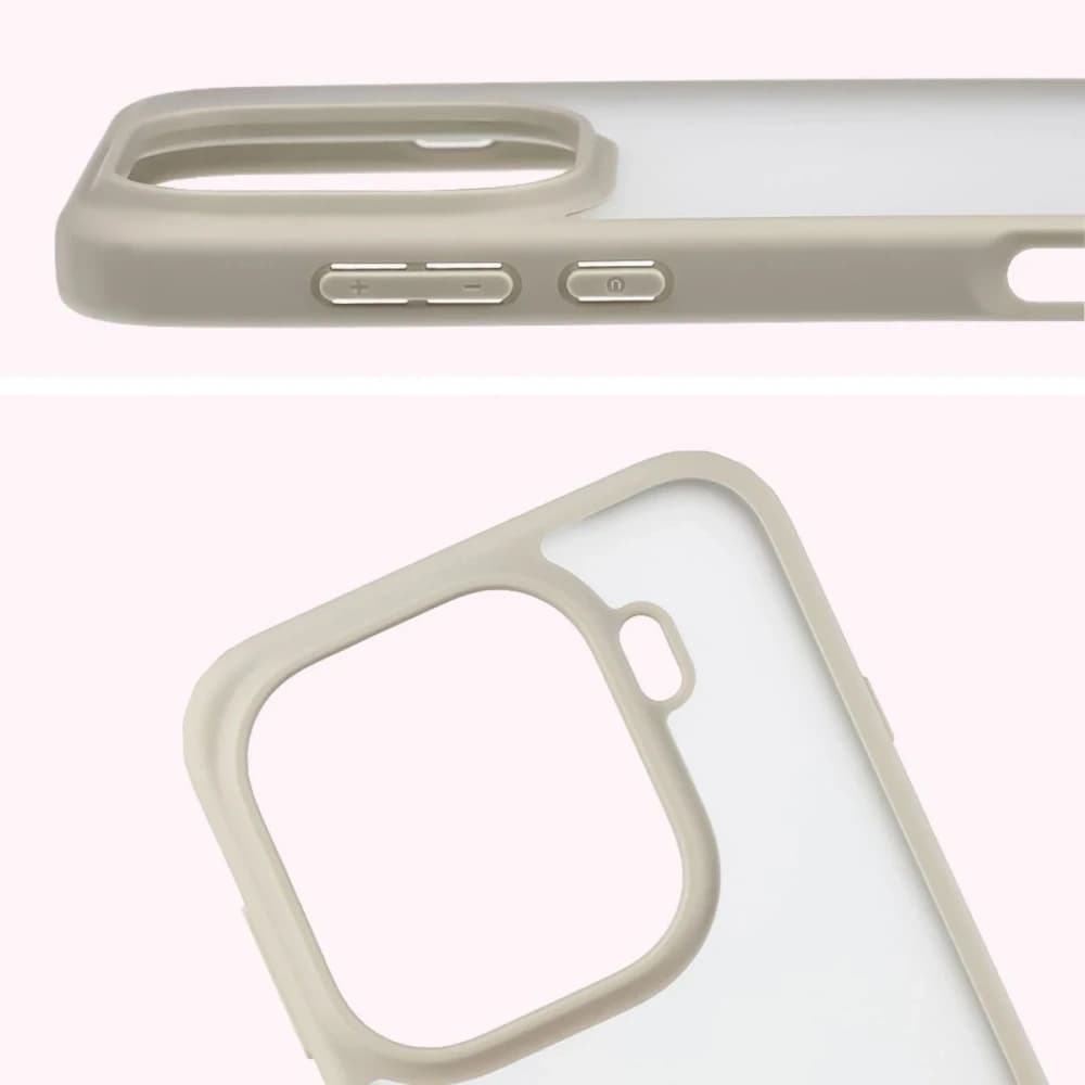Bizon Case Angelo Oppo Find X9 Pro semi-transparent with a beige frame - 3