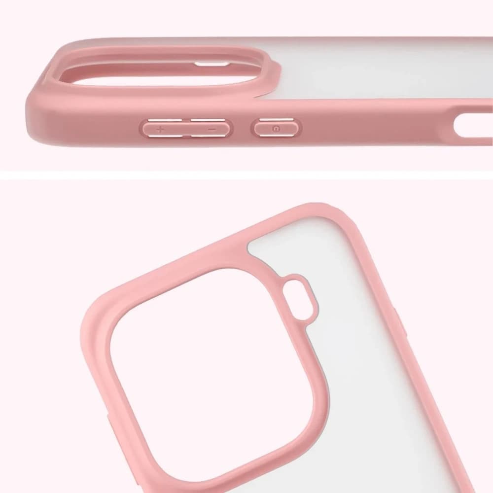 Bizon Case Angelo Oppo Find X9 Pro semi-transparent with a light pink frame - 3