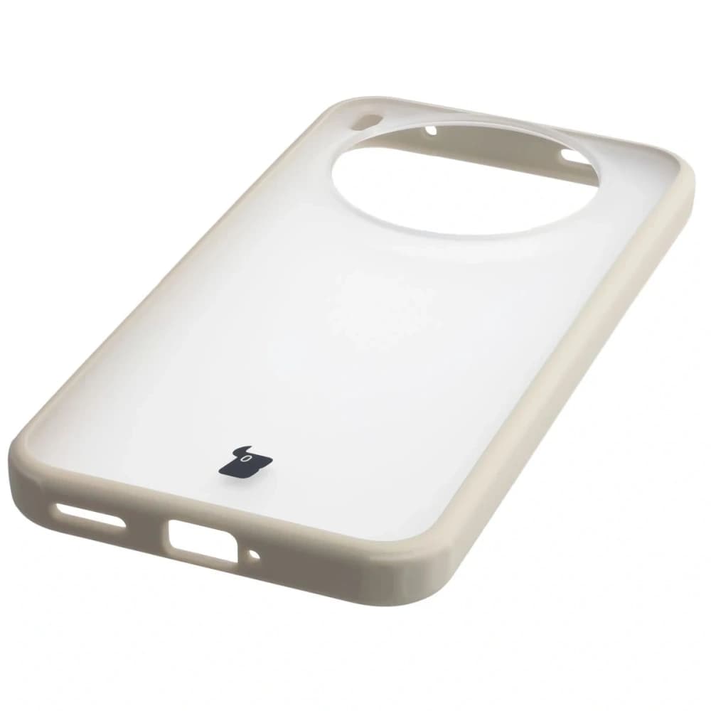 Etui Bizon Case Angelo do Vivo X300 półprzezroczyste z beżową ramką - 5