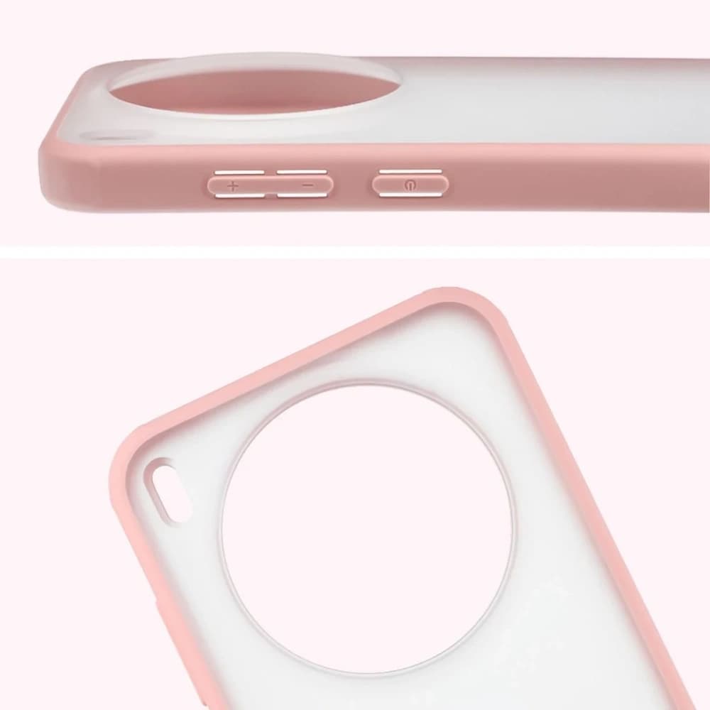 Etui Bizon Case Angelo do Vivo X300 półprzezroczyste z jasnoróżową ramką - 3