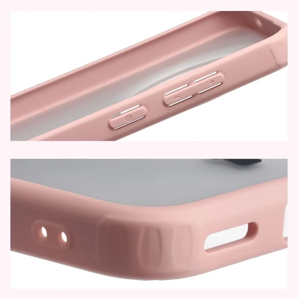 Etui Bizon Case Angelo do Vivo X300 półprzezroczyste z jasnoróżową ramką - 4