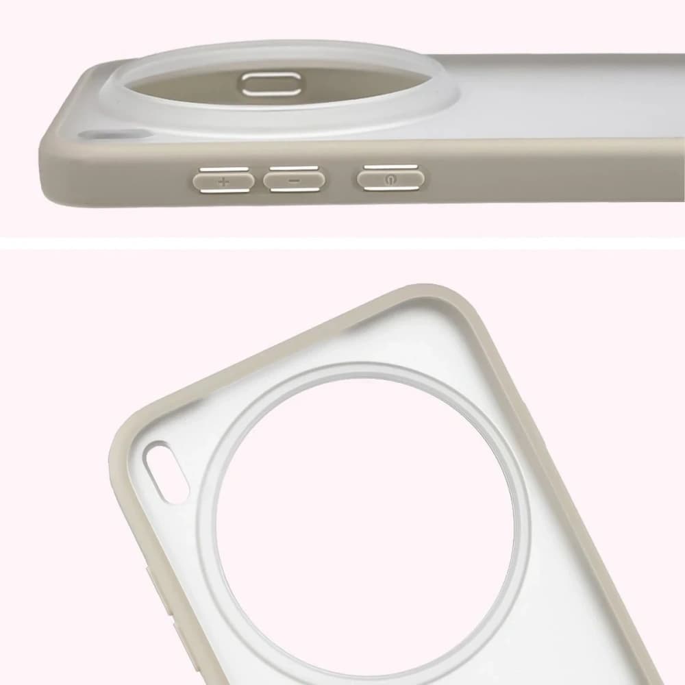 Bizon Case Angelo Vivo X300 Pro halbtransparent mit beigem Rahmen
 - 3