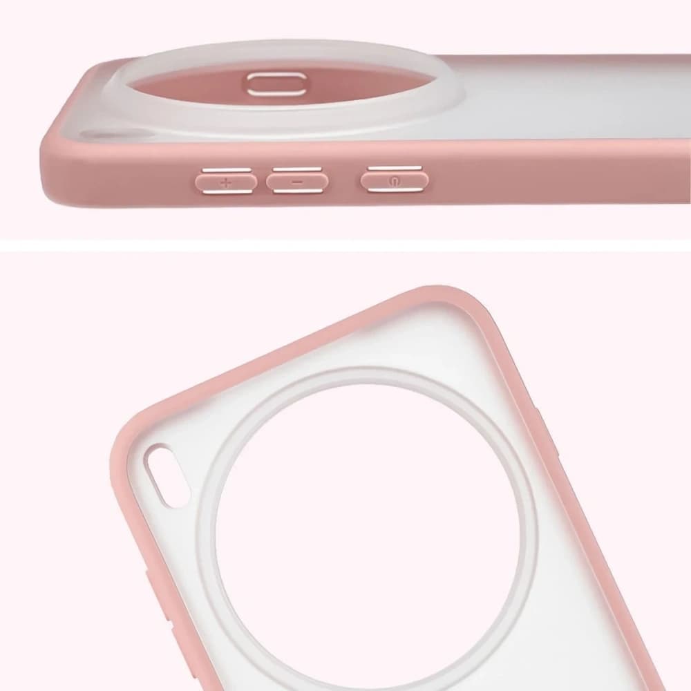 Bizon Case Angelo Vivo X300 Pro halbtransparent mit hellrosa Rahmen
 - 3