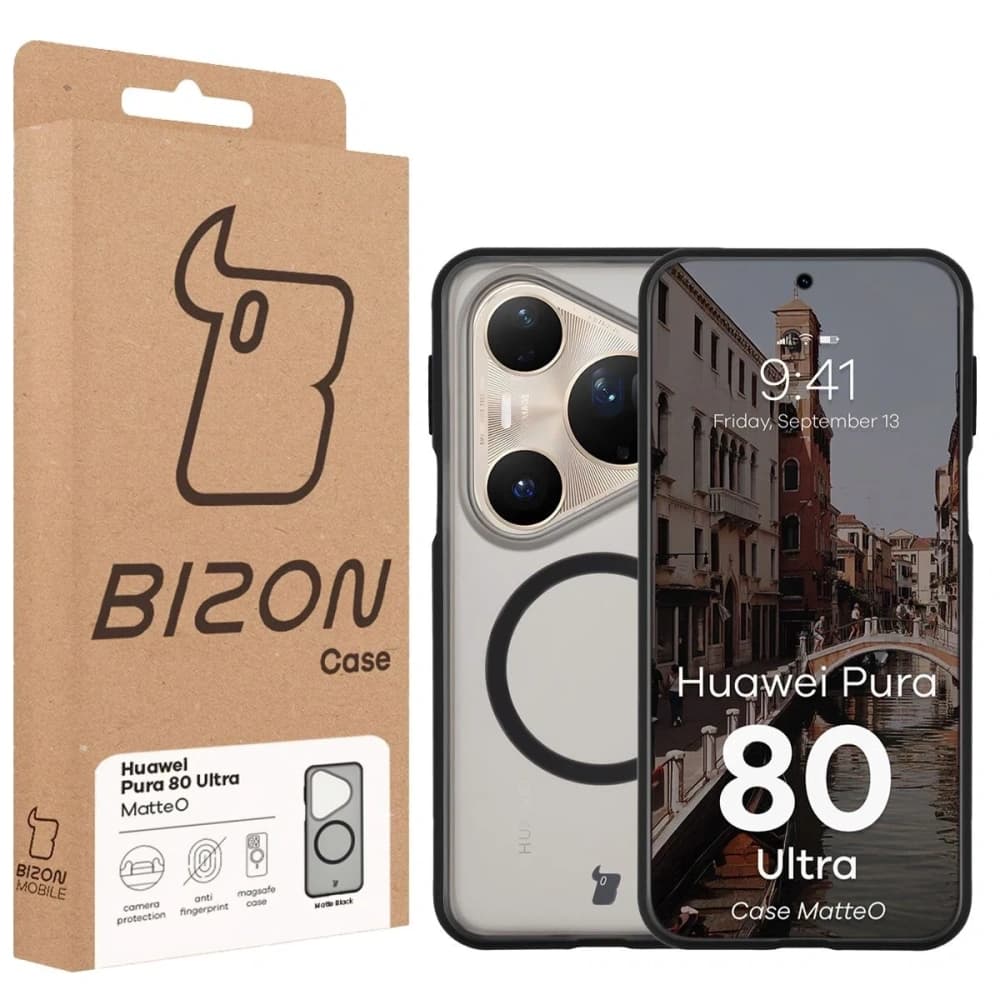 Bizon Case MatteO Magnetic Huawei Pura 80 Ultra smoky black - 7
