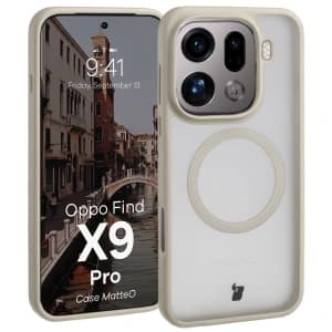 Bizon Case MatteO Magnetisch Oppo Find X9 Pro rauchig beige
