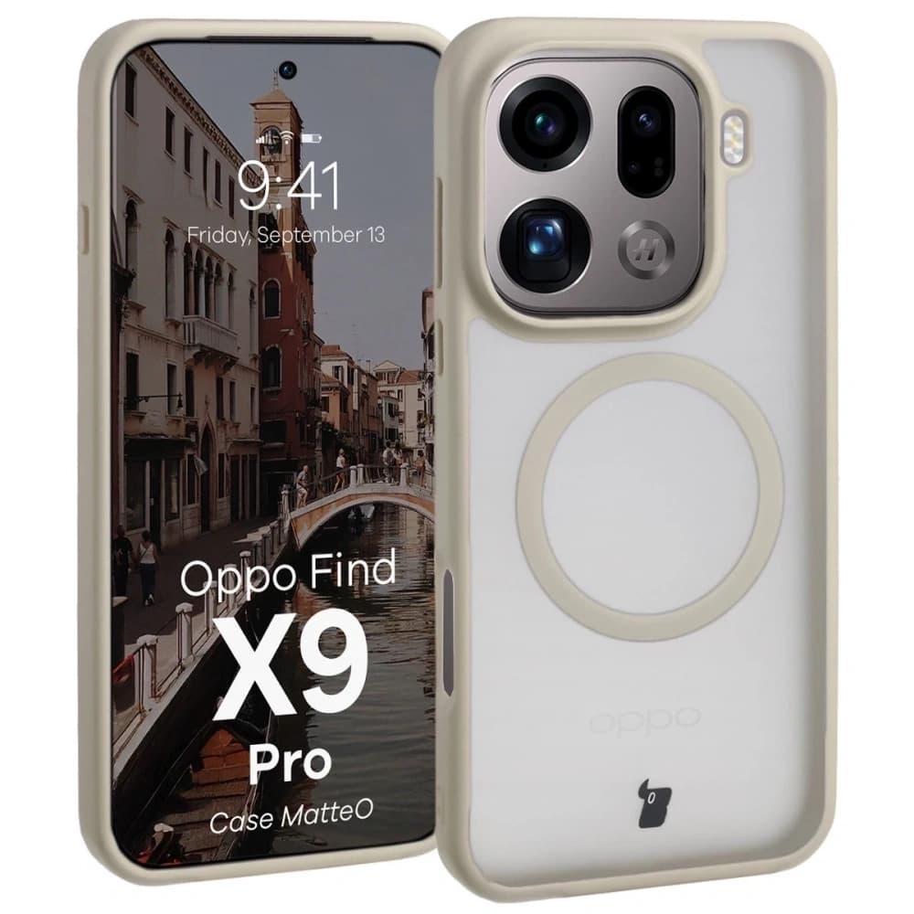 Bizon Case MatteO Magnetisch Oppo Find X9 Pro rauchig beige
 - 1