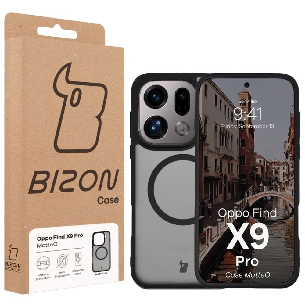 Bizon Case MatteO Magnetisch Oppo Find X9 Pro rauchig schwarz
 - 7