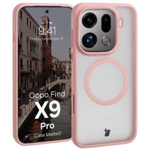 Bizon Case MatteO Magnetisch Oppo Find X9 Pro rauchig hellrosa
