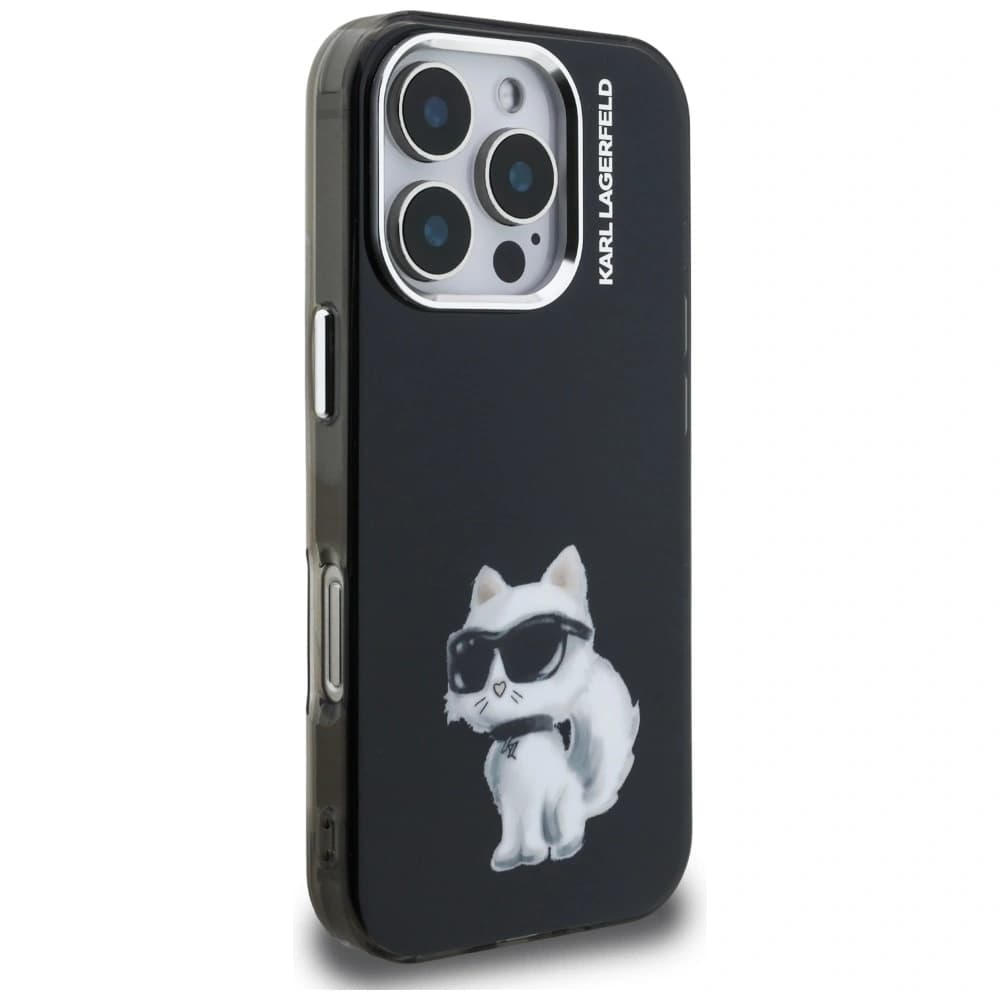 Karl Lagerfeld IML Aquarelle Choupette & Logo Apple iPhone 16 Pro Max black - 4