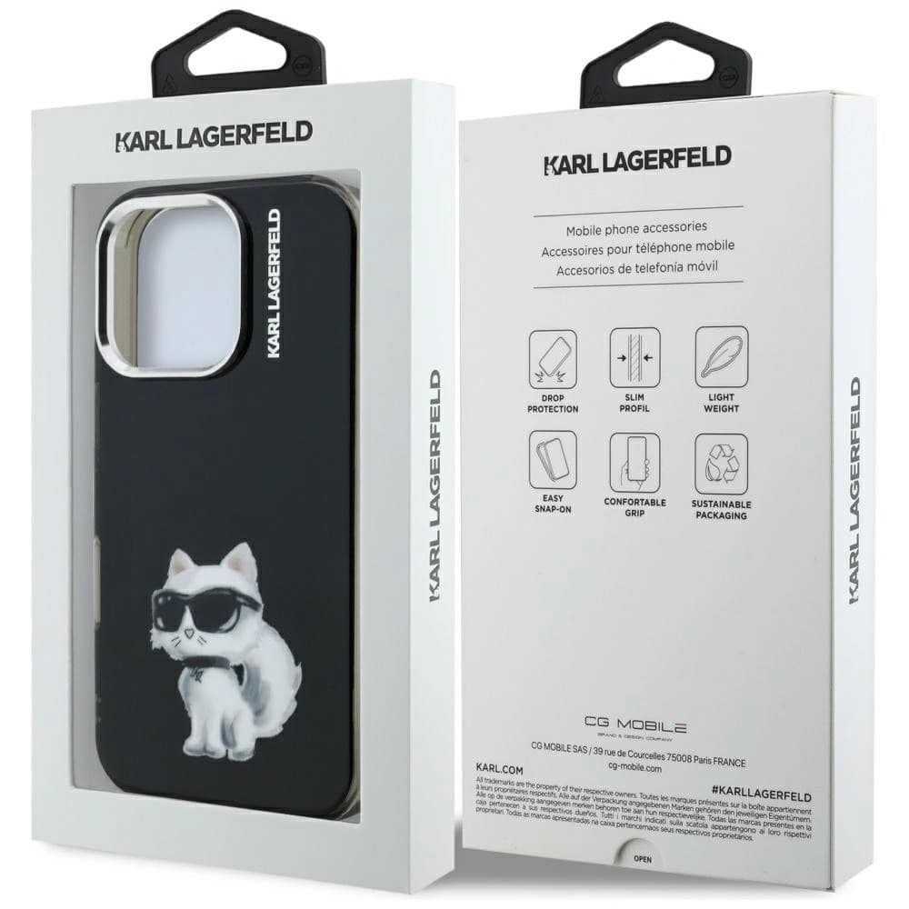Karl Lagerfeld IML Aquarelle Choupette & Logo Apple iPhone 16 Pro Max black - 8