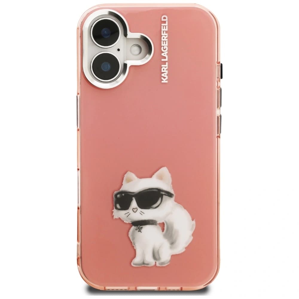 Karl Lagerfeld IML Aquarelle Choupette & Logo Apple iPhone 16 rosa
 - 3