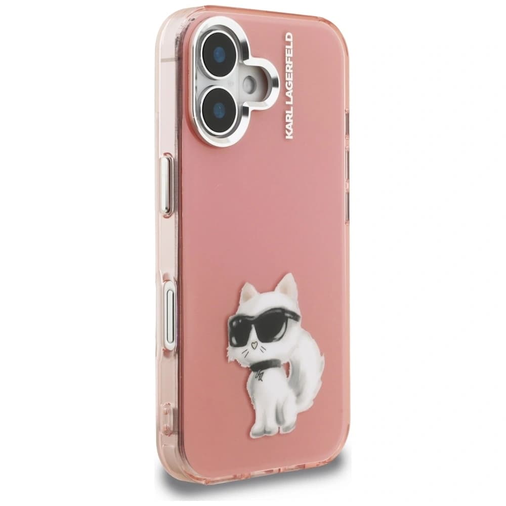 Karl Lagerfeld IML Aquarelle Choupette & Logo Apple iPhone 16 rosa
 - 4