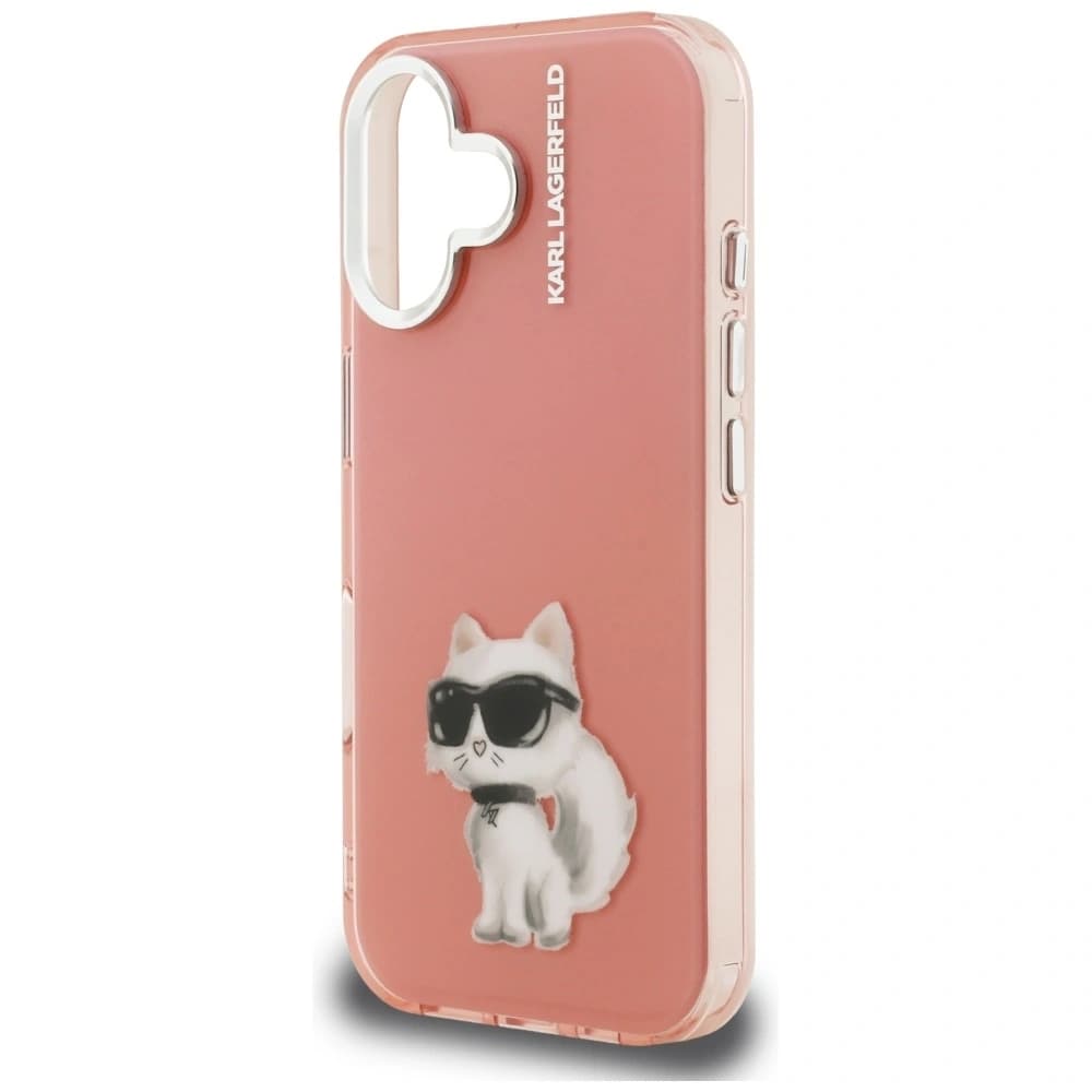 Karl Lagerfeld IML Aquarelle Choupette & Logo Apple iPhone 16 rosa
 - 6