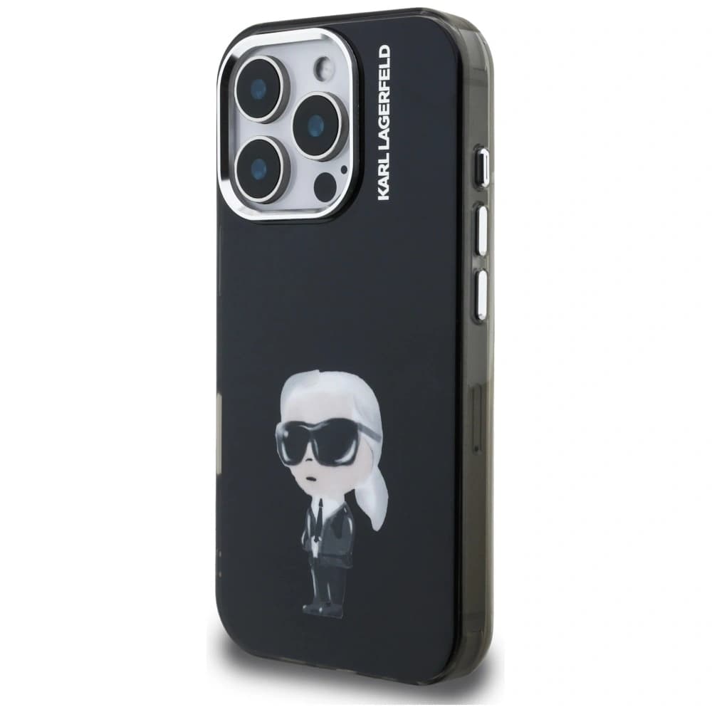 Karl Lagerfeld IML Aquarelle Karl & Logo MagSafe Apple iPhone 16 Pro black - 2
