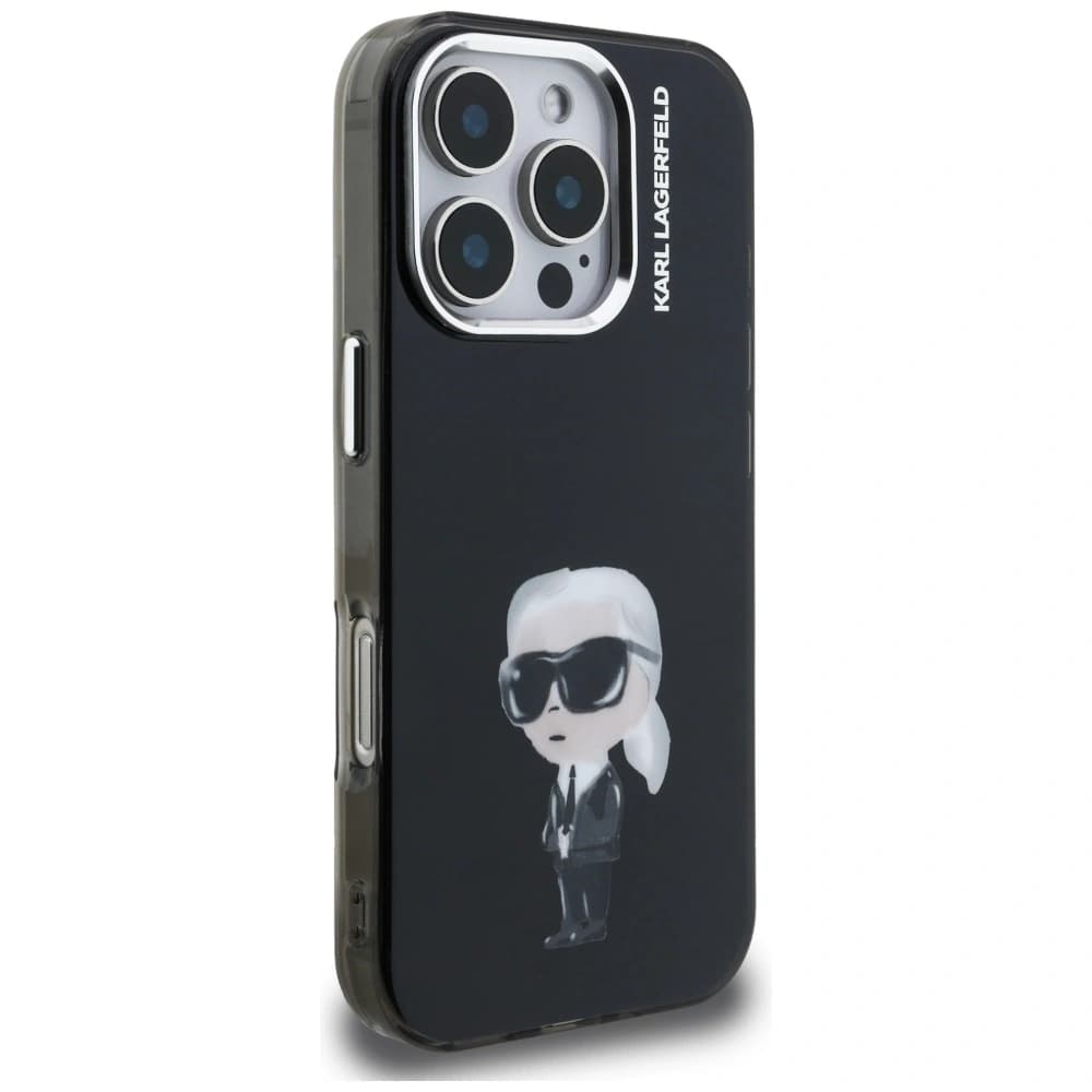 Karl Lagerfeld IML Aquarelle Karl & Logo MagSafe Apple iPhone 16 Pro Max black - 4
