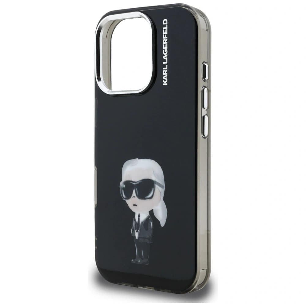 Karl Lagerfeld IML Aquarelle Karl & Logo MagSafe Apple iPhone 16 Pro Max black - 6