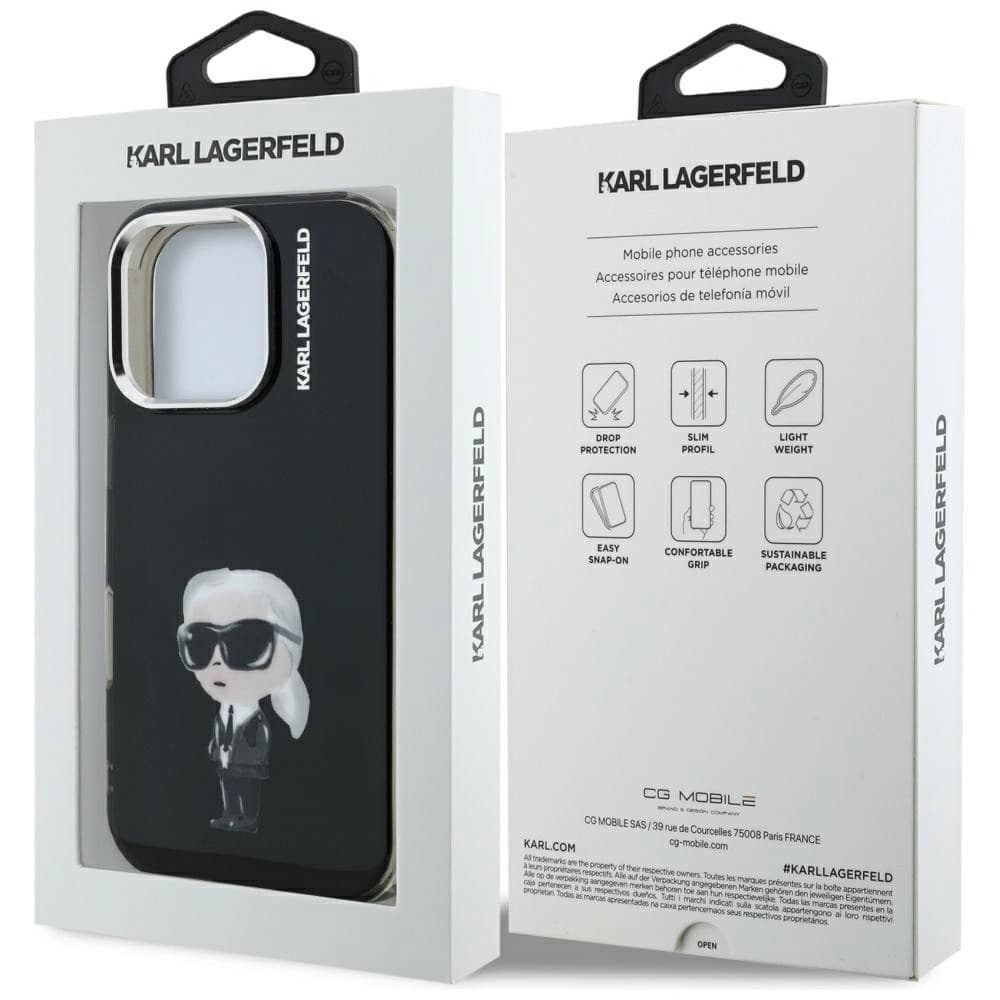 Karl Lagerfeld IML Aquarelle Karl & Logo MagSafe Apple iPhone 16 Pro Max black - 8