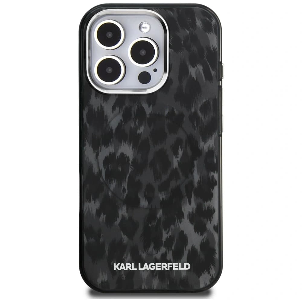 Karl Lagerfeld IML Leopard Pattern MagSafe Apple iPhone 16 Pro Max black - 3