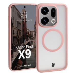 Bizon Case MatteO Magnetisch Oppo Find X9 rauchig hellrosa

