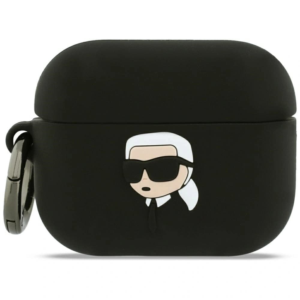 Karl Lagerfeld Silikon Karl Kopf 3D Apple AirPods Pro 3 schwarz
 - 1