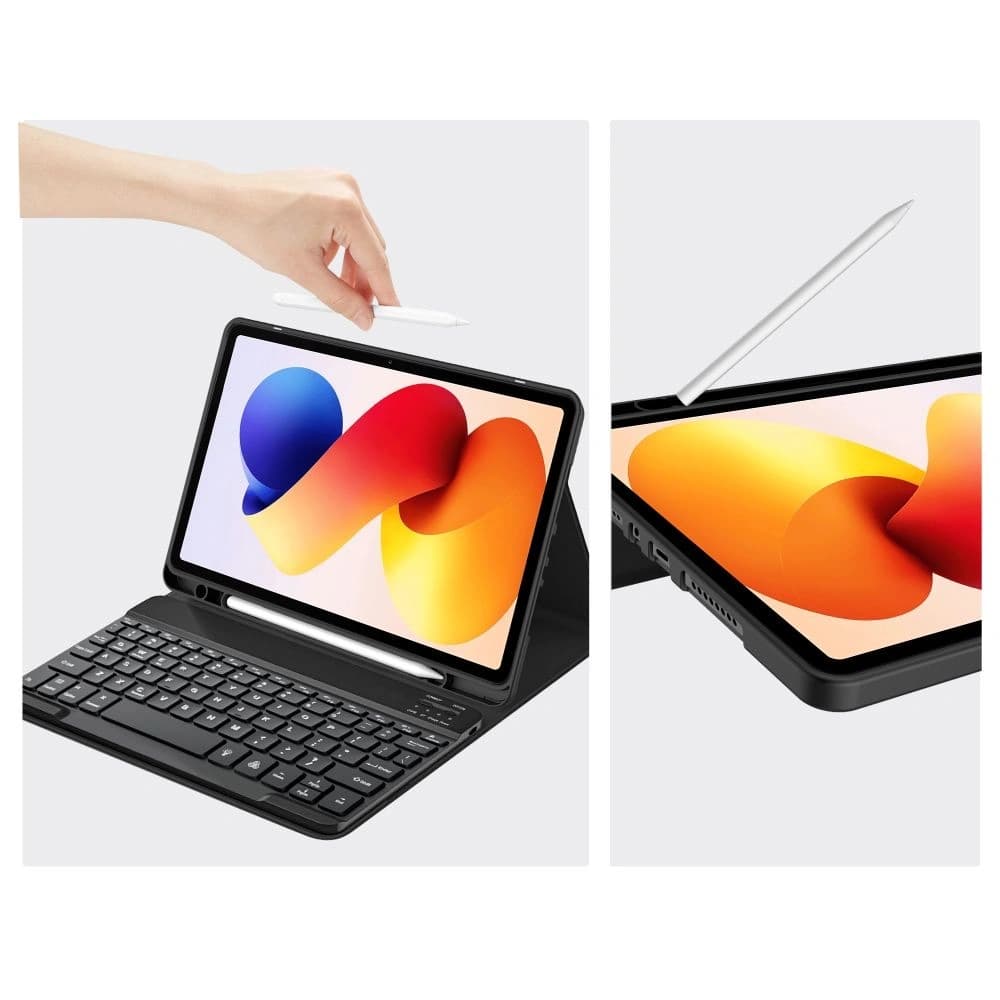 Tech-Protect SmartCase Stift + Tastatur Xiaomi Poco Pad M1 / Redmi Pad 2 Pro 12.1 Schwarz
 - 3