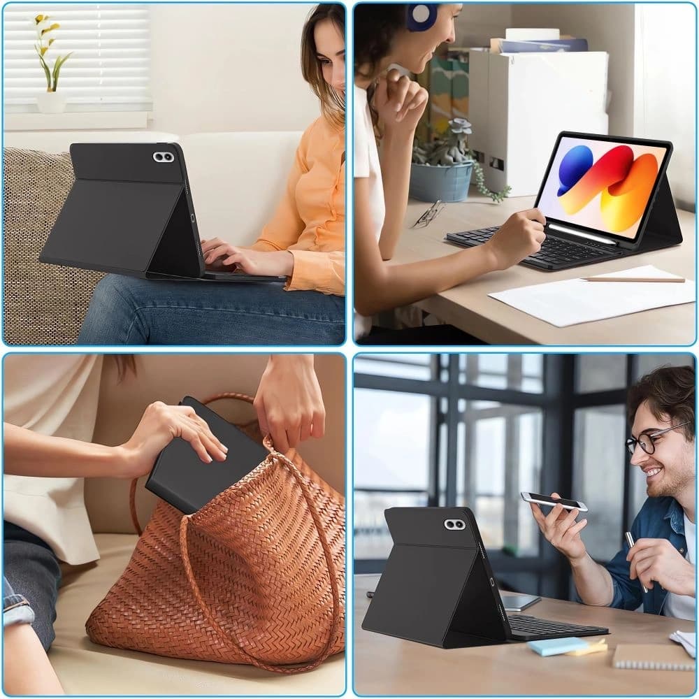 Tech-Protect SmartCase Stift + Tastatur Xiaomi Poco Pad M1 / Redmi Pad 2 Pro 12.1 Schwarz
 - 7