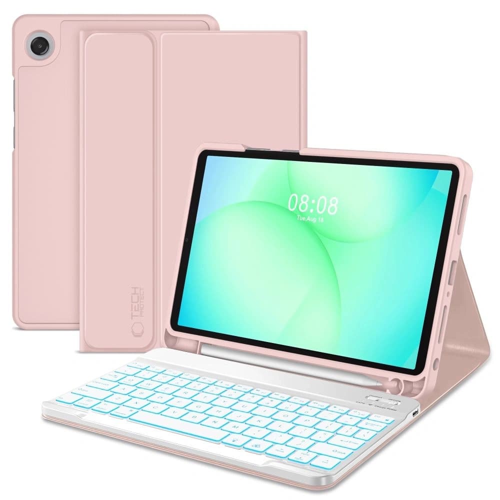 Tech-Protect SmartCase Pen + Keyboard Samsung Galaxy Tab A9+ / A11+ Plus 11.0 X210 / X215 / X216 / X230 / X235 / X236 Pink - 1