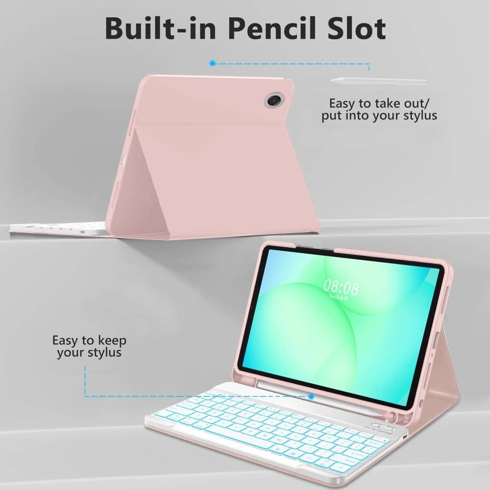 Tech-Protect SmartCase Pen + Keyboard Samsung Galaxy Tab A9+ / A11+ Plus 11.0 X210 / X215 / X216 / X230 / X235 / X236 Pink - 4