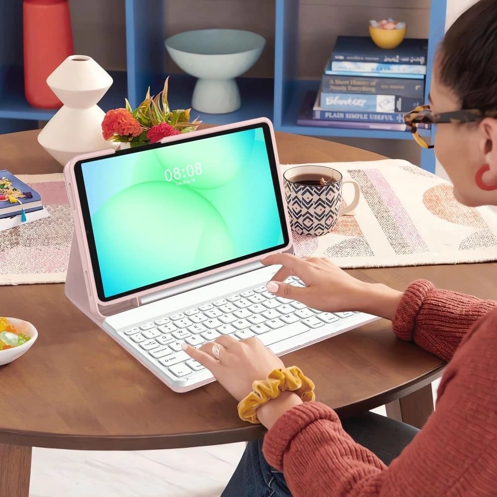 Tech-Protect SmartCase Pen + Keyboard Samsung Galaxy Tab A9+ / A11+ Plus 11.0 X210 / X215 / X216 / X230 / X235 / X236 Pink - 9