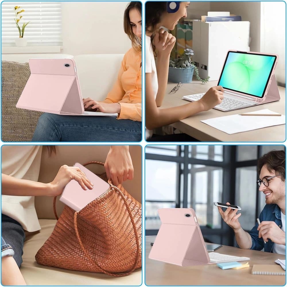 Tech-Protect SmartCase Pen + Keyboard Samsung Galaxy Tab A9+ / A11+ Plus 11.0 X210 / X215 / X216 / X230 / X235 / X236 Pink - 10