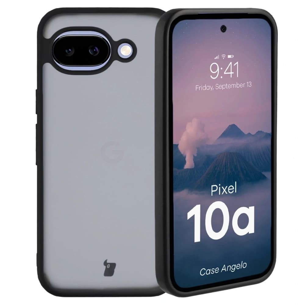 Bizon Case Angelo Google Pixel 10a rauchig mit einem schwarzen Rahmen
 - 1