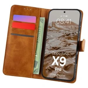 Bizon Case Pocket Oppo Find X9 Pro braun
