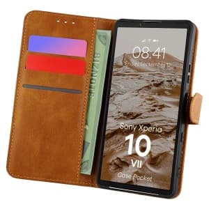 Bizon Case Pocket Sony Xperia 10 VII brown