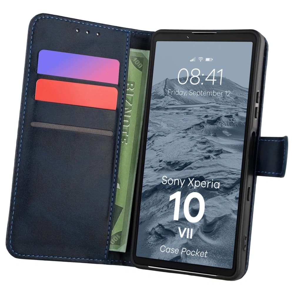 Bizon Case Pocket Sony Xperia 10 VII navy blue - 1