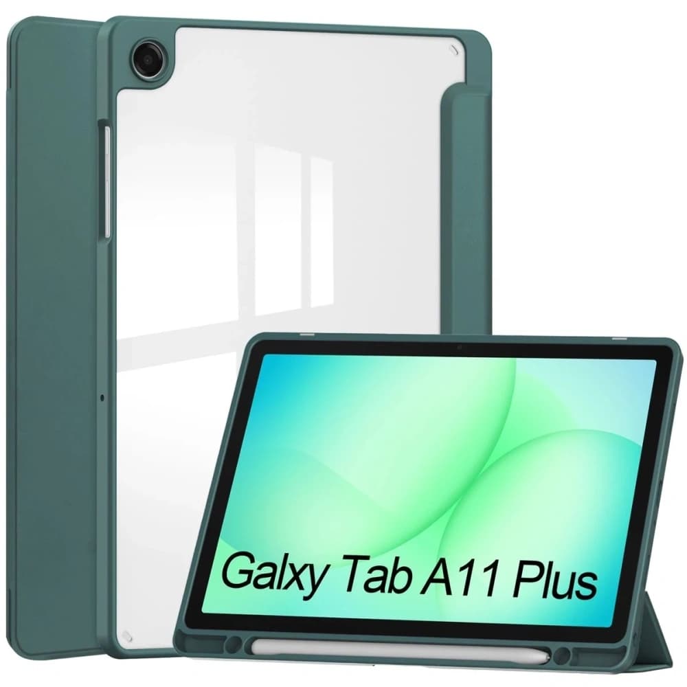 Bizon Case Tab Clear Matt Samsung Galaxy Tab A11+ Plus / A9+ Plus dunkelgrün - 1