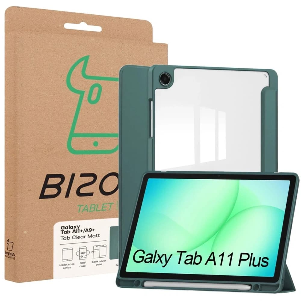 Bizon Case Tab Clear Matt Samsung Galaxy Tab A11+ Plus / A9+ Plus dunkelgrün - 8