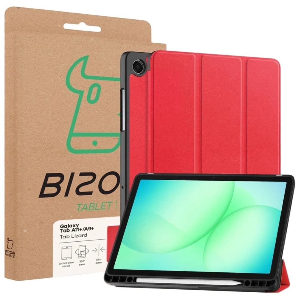 Bizon Case Tab Lizard Samsung Galaxy Tab A11+ Plus / A9+ Plus red - 9