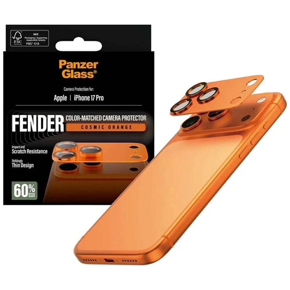 PanzerGlass Fender Camera Protector Apple iPhone 17 Pro orange - 4