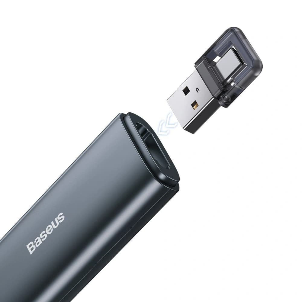 Baseus Multifunktions-Fernbedienung Orange Dot für Präsentationen, mit Laserpointer (grau) - 5