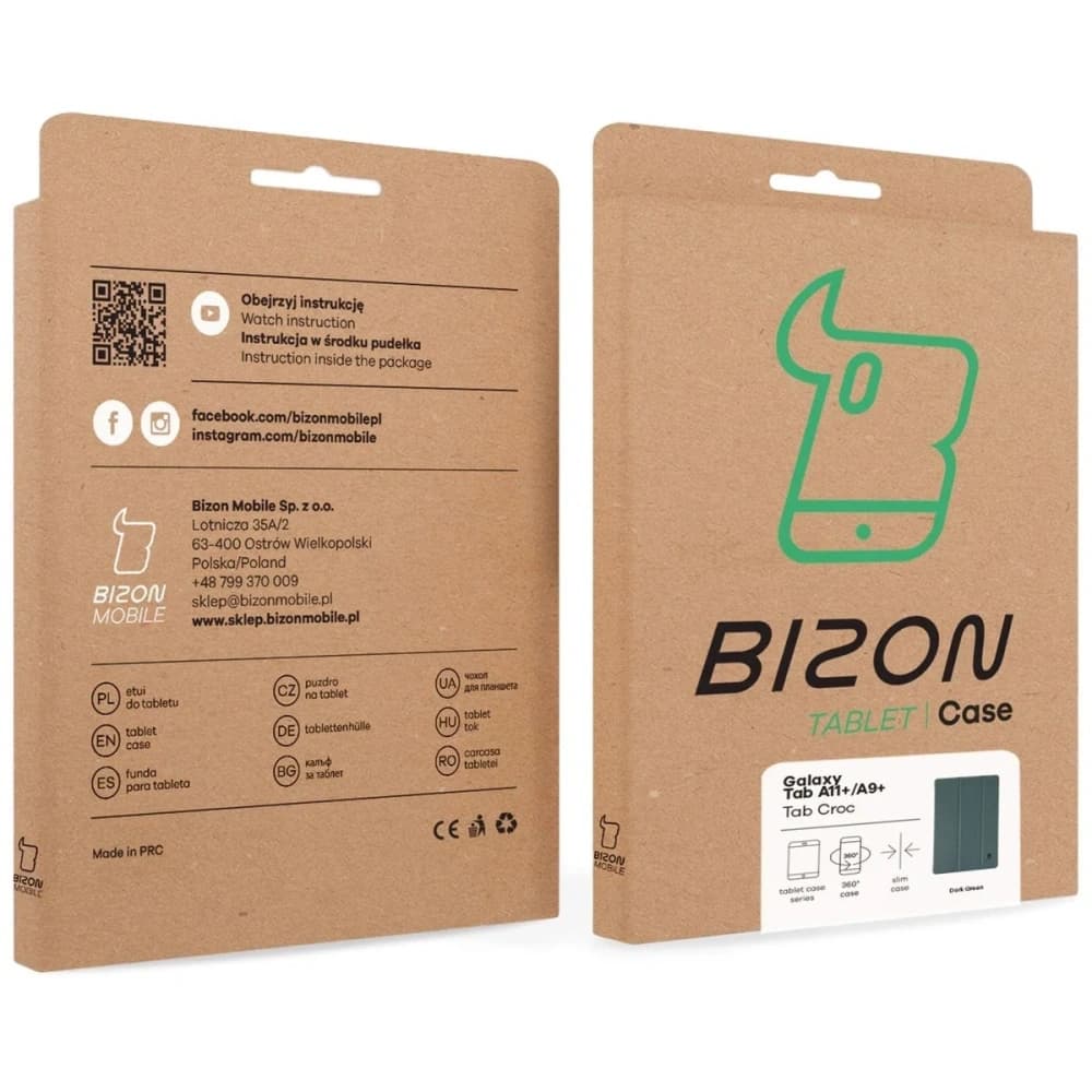 Bizon Case Tab Croc Samsung Galaxy Tab A11+ Plus / A9+ Plus dunkelgrün - 9