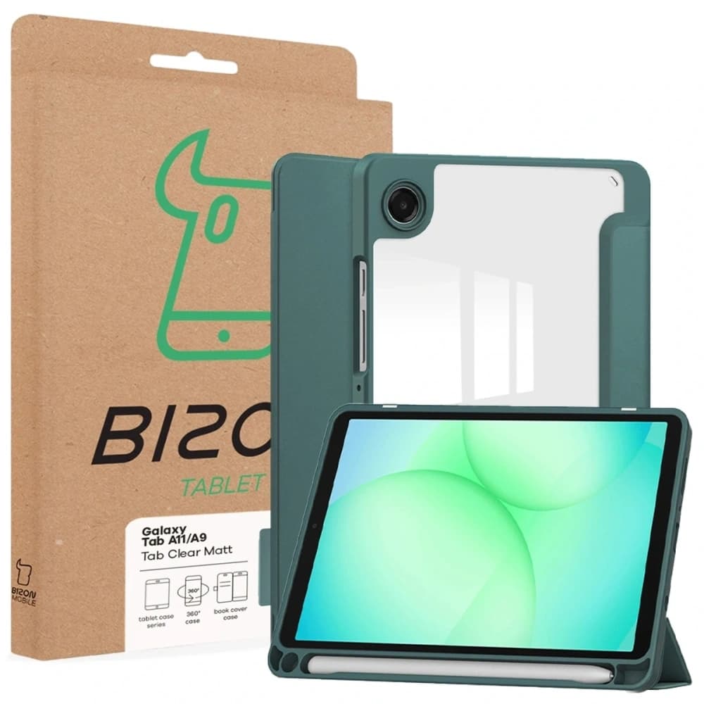 Bizon Case Tab Clear Matt Samsung Galaxy Tab A11 / A9 dark green - 8