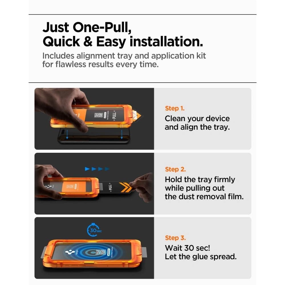 Spigen Alm Glas.tr Slim Apple iPhone 17 Pro Clear [3 PACK] - 13