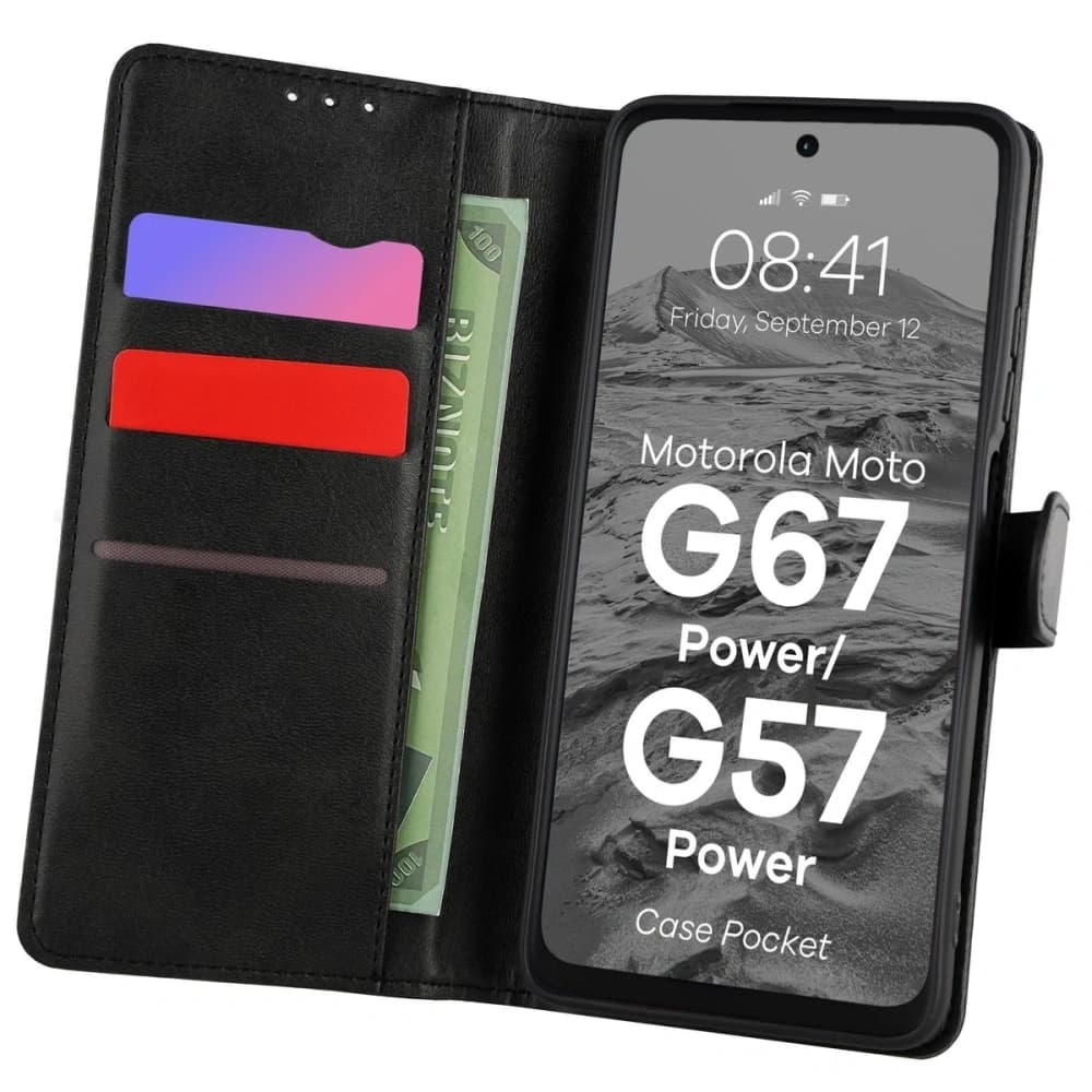 Bizon Case Pocket Motorola Moto G57 Power / G67 Power black - 1
