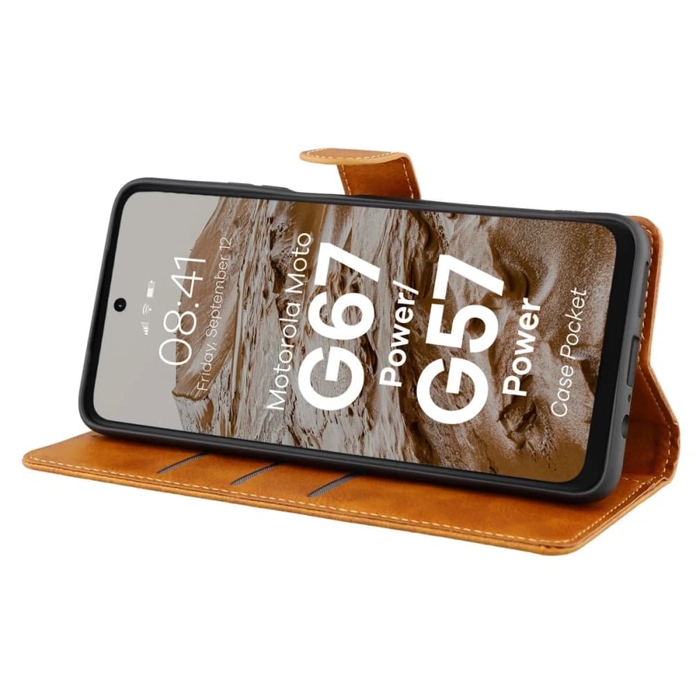 Bizon Case Pocket Motorola Moto G57 Power / G67 Power brown - 5