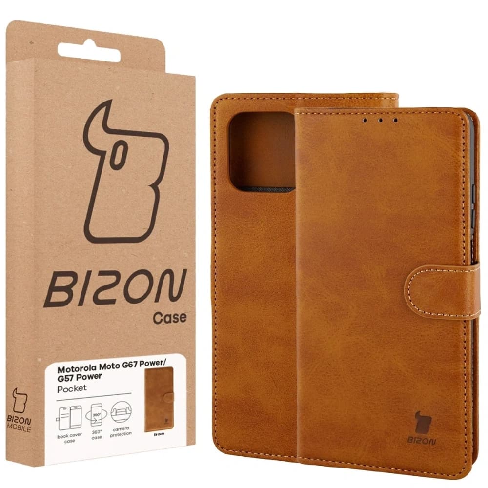 Bizon Case Pocket Motorola Moto G57 Power / G67 Power brown - 6