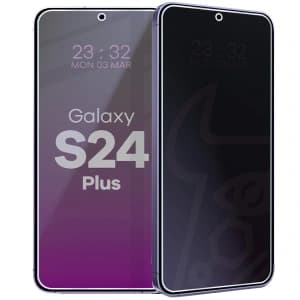 Prywatyzujące szkło hybrydowe Bizon Glass Mule Shadow do Samsung Galaxy S24+ Plus matowe