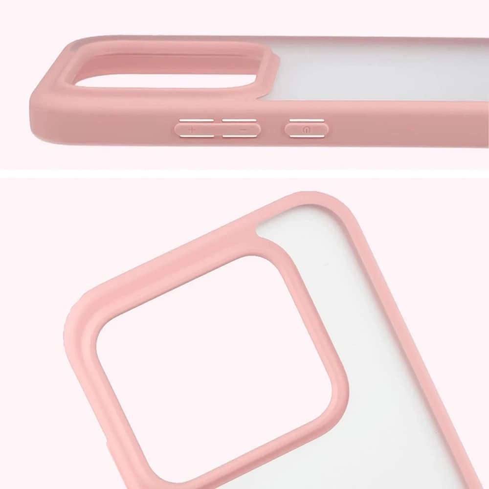 Bizon Case Angelo Realme GT 8 Pro semi-transparent mit einem hellrosa Rahmen 
 - 3