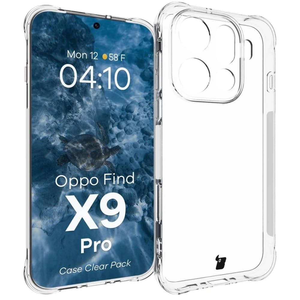 Bizon Case Clear Pack Hülle + 2x Bildschirmfolie Oppo Find X9 Pro 
 - 3